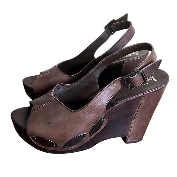 Belle‎ by  Sigerson Morrison Platform Wedge Sandal 7.5 - Picture 2 of 11